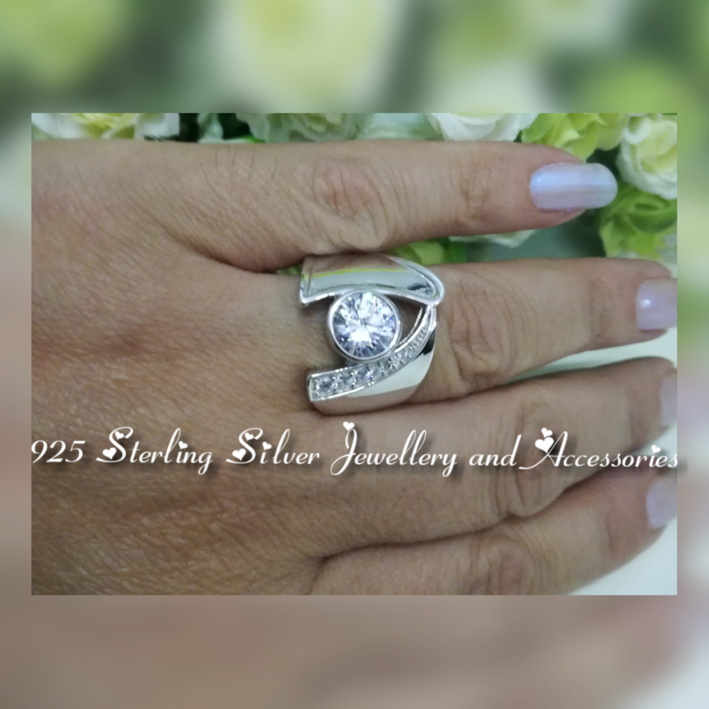 925 Sterling Silver Statement Dress Ring RR914 Ring Statement Cubic Zirconia  | Halo WhatsApp 079 504 0528 to confirm ring size availability All Prices Excludes nominal delivery fee to your doorstep