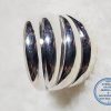 925 sterling Silver Ring Showstopper broad ring with many bands as one