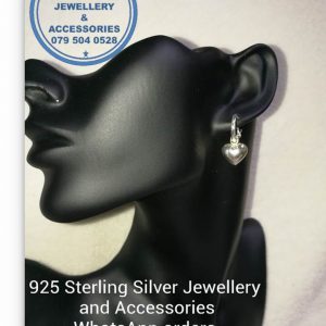925 Sterling Silver Earring Dangle Drop with heart charm. Price per 1 pair of earrings All prices excludes national nominal door-to-door delivery fee Although some earrings might be similar size price is determined on weight as well as manufacturer although all our products are manufactured from the best quality 925 Sterling Silver.