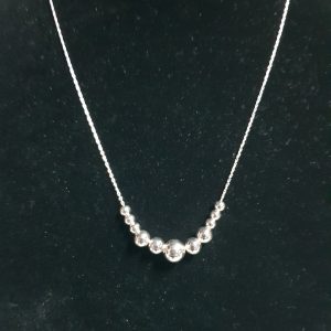 925 sterling Silver chain necklace with ball detail  - Showstopper  - Stunning!! Price per 1 necklace with ball detail Price includes chain and balls per photo 45 cm chain All prices excludes national nominal door-to-door delivery fee