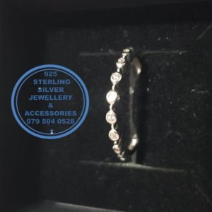 925 Sterling Silver Ring  - stack ring - wedding band  - you choose. The more the merrier - Stunning Tube setting