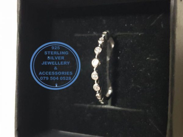 925 Sterling Silver Ring  - stack ring - wedding band  - you choose. The more the merrier - Stunning Tube setting