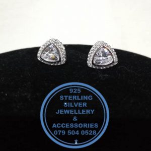925 Sterling Silver Earring - Showstopper detailed cubic stud - 1 pair Prices Excludes National delivery to your door at a nominal fee.