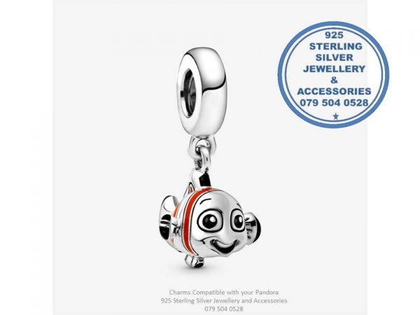 925 Sterling Silver  Finding Nemo Dangle Charm Bead. Pandora Compatible 