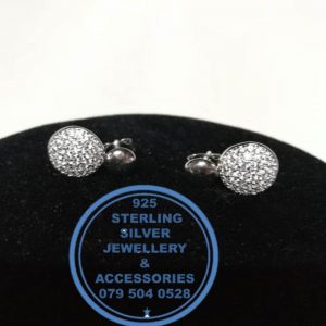 925 Sterling Silver Earring - detailed cubic stud - 1 pair Prices Excludes National delivery to your door at a nominal fee.