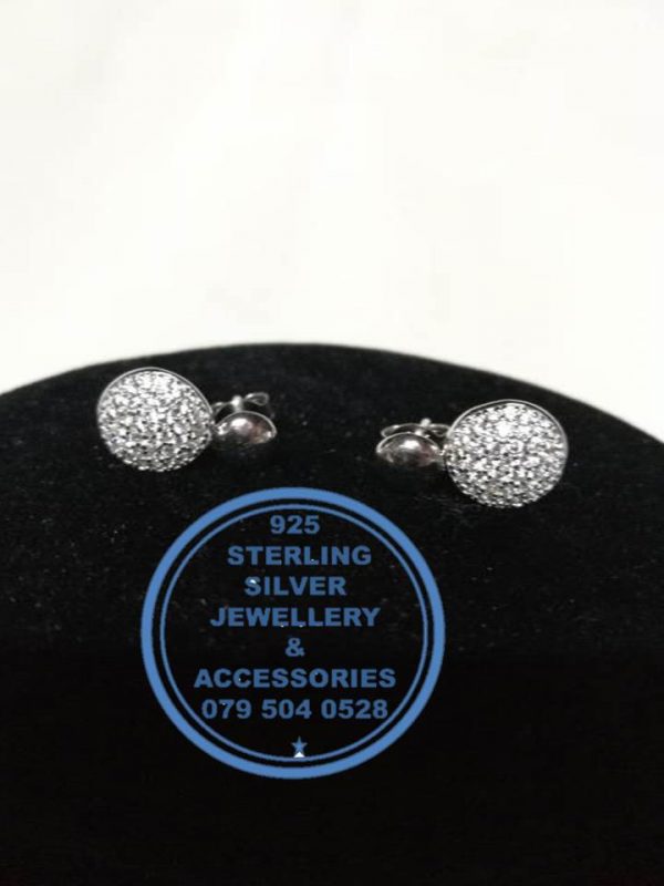 925 Sterling Silver Earring - detailed cubic stud - 1 pair Prices Excludes National delivery to your door at a nominal fee.