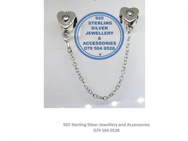 Double Hearts Sterling Silver Safety Chain for your bracelet to promote safety of your bracelet and charms as well as look Stunning. A Must Have 