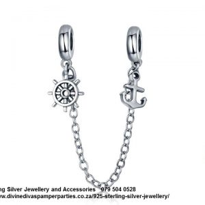 925 Sterling Silver  Anchor Sea Safety Chain. Pandora Compatible 