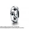 925 Sterling Silver  Paw Print Detail Charm Bead Spacer. Pandora Compatible 
