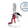 Glamour Trio 925 Sterling Silver Tripple Dangle Diva Woman Red Heels , Lipstick Charm. Pandora Compatible