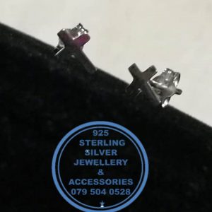 925 Sterling Silver Earring - Sterling Silver Cros  Stud  Earrings  - 1 pair  Prices Excludes National delivery to your door at a nominal fee.