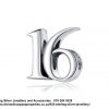925 Sterling Silver  Number  16 ( Sweet Sixteen)  Celebration Birthday Charm. Pandora Compatible 