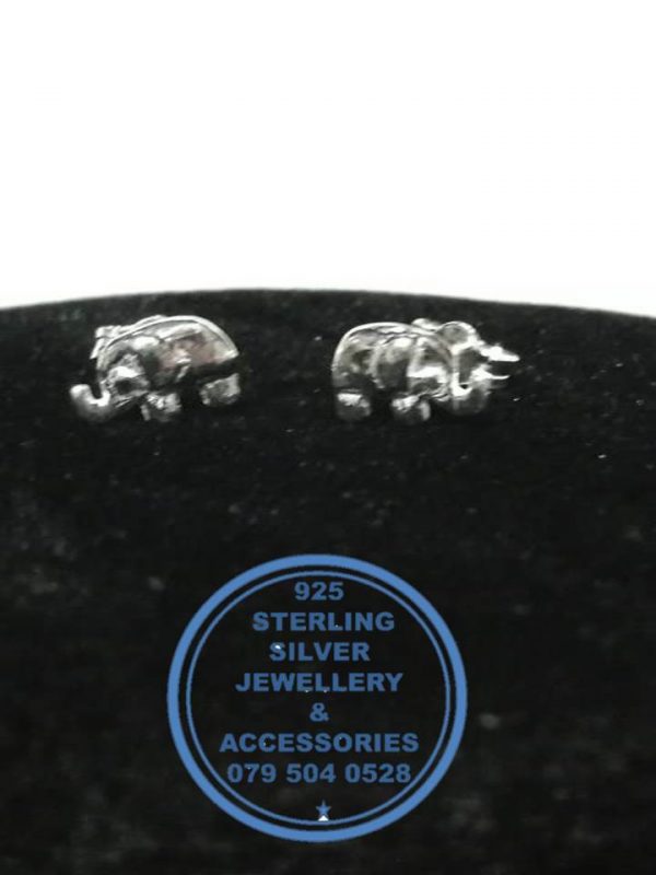 925 Sterling Silver Earring - Sterling Silver Cute Elephant  Studs  - Earrings   - 1 pair  Prices Excludes National delivery to your door at a nominal fee.