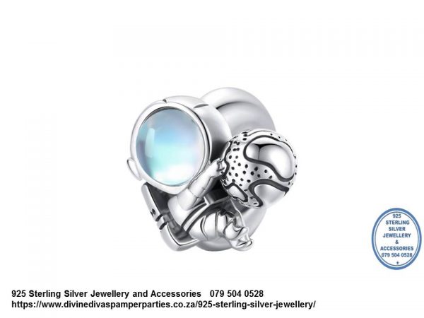 925 Sterling Silver Astronaut Charm. Pandora Compatible 