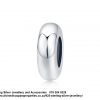 925 Sterling Silver Spacer Plain Silver Charm Bead . Pandora Compatible 