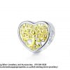 925 Sterling Silver Two tone Gold plated Tree of Life Heart Love Charm. Pandora Compatible