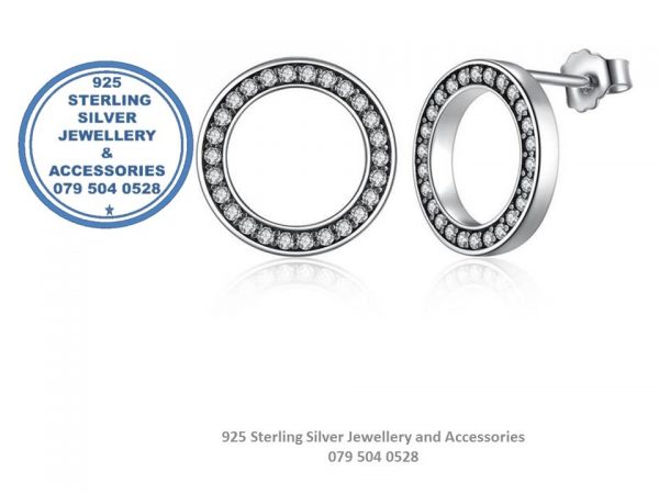 Circle stud Circle of Life Love Sterling Silver Earrings