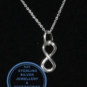 925 Sterling Silver Infinity Pendant with 42 cm Chain