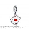 925 Sterling Silver Cards Hearts Alice in Wonderland Fun Games  Charm. Pandora Compatible