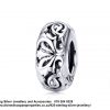 925 Sterling Silver Open Work Cut Out Filigree Spacer Bead Charm. Pandora Compatible