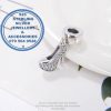Cubic Detailed Cindyrella Princess Shoe Dangle Charm 925 Sterling Silver Charm Compatible with your Pandora and most European Bracelets Prices Excludes National Dood-to-door delivery at a nominal fee.