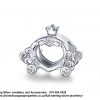 944 Sterling Silver Detailed Heart Carriage Couch Charm. Pandora Compatible