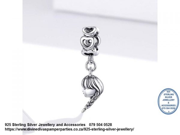 925 Sterling Silver Daughter  Charm Frozen Mother & Daughter Charms  - 2 available. Sold individually. Pandora Compatible