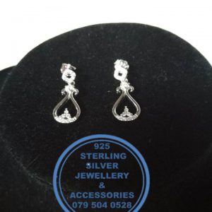 925 Sterling Silver Earring - Showstopper Cubic detailed Dangle Drop   Earrings  - 1 pair Prices Excludes National delivery to your door at a nominal fee.