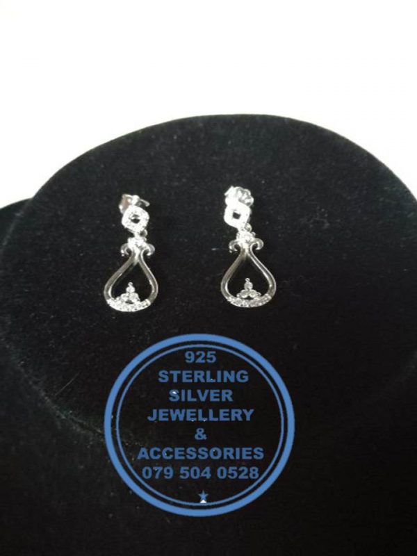 925 Sterling Silver Earring - Showstopper Cubic detailed Dangle Drop   Earrings  - 1 pair Prices Excludes National delivery to your door at a nominal fee.