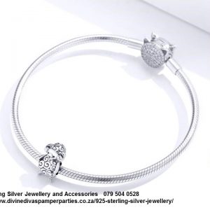 925 Sterling Silver Cute Sheep Standing Charm. Pandora Compatible