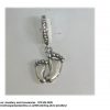 925 Sterling Silver Dangle Baby Foot Prints Charm. Pandora Compatible