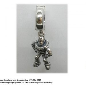 925 Sterling Silver  Dangle Toy Story Buzz Light Year Charm. Pandora Compatible