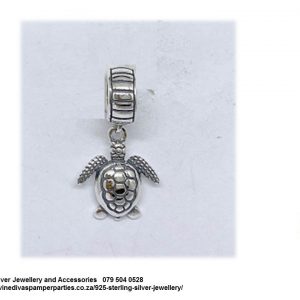 925 sterling Silver Dangle Turtle Tortoise Sea Beach Charm. Pandora Compatible