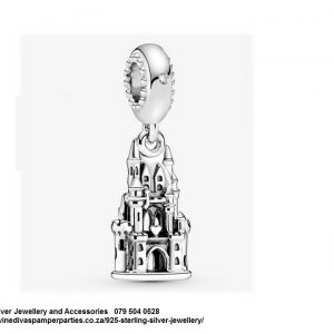 925 Sterling Silver Castle Disney World . Pandora Compatible