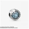 925 Sterling Silver Blue Frozen Charm Bead. Pandora Compatible