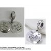925 Sterling Silver  Sisters Detail Double Dangle Charm. Pandora Compatible 