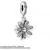 Sparkling Daisy Charm Sterling Silver 925 Pandora Compatible