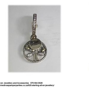 925 Sterling Silver Family Tree  Dangle Charm. Pandora Compatible