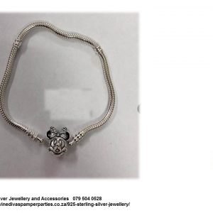 Minnie Mouse Clip Sterling Silver Charm Bracelet