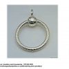 925 Sterling Silver Round Pendant That Can take charms - Large