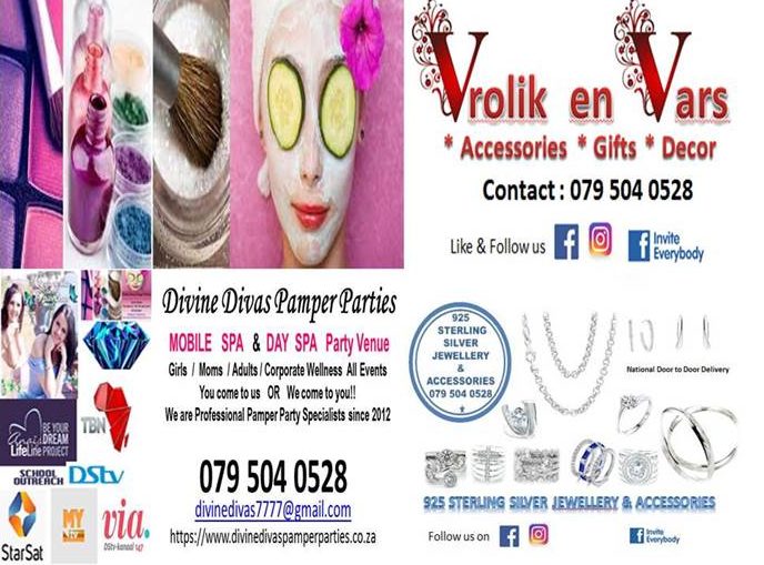 Divine Divas Pamper Parties – Mobile and Day Spa Party Venue Pretoria  | 925 Sterling Silver Jewellery AND Accessories 