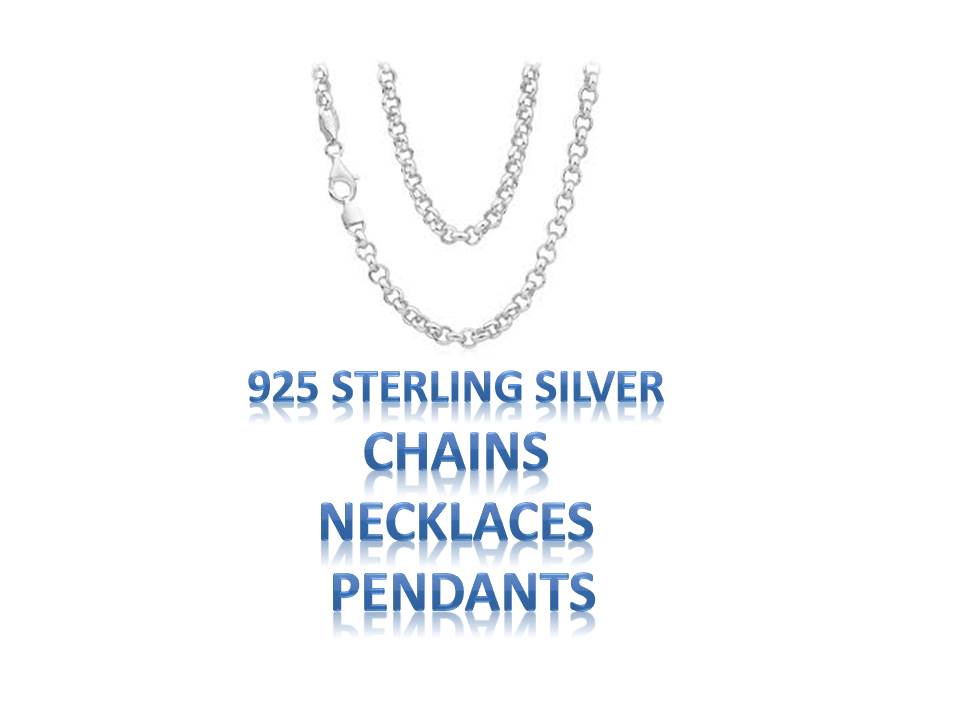 925 Sterling Silver Chains Necklace Pendant