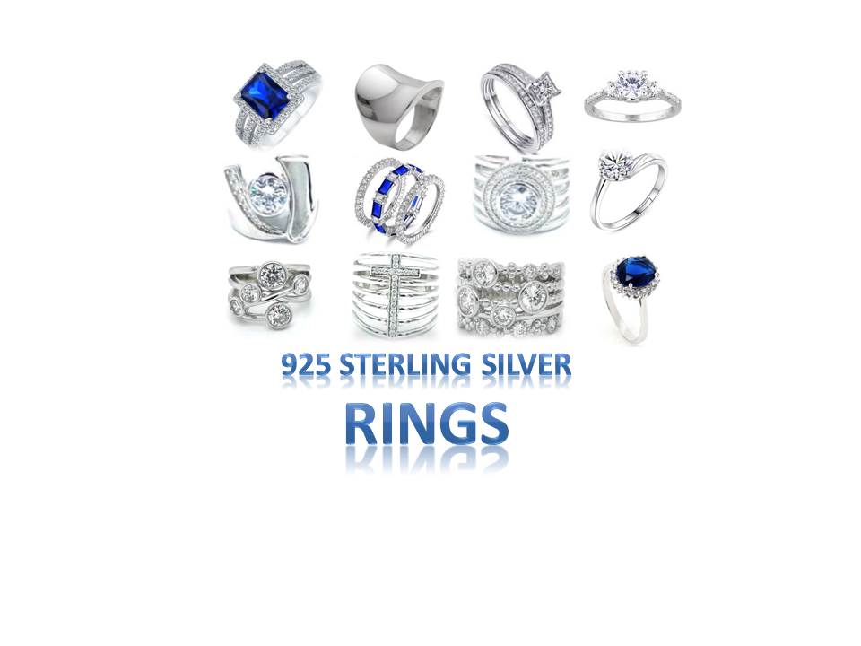 925 Sterling Silver Rings CZ