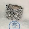 925 Sterling Silver Ring with cubics set in multiple Twirls around a center cubic. Showstopper statement Ring.