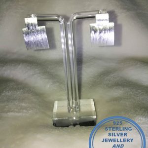 925 Sterling Silver Showstopper Double Sqaure Stud Earrings