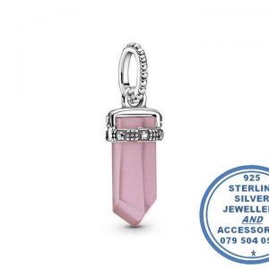 925 Sterling Silver Pink Amulet Pandora Compatible Dangle Charm
