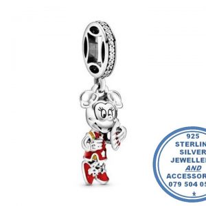 925 Sterling Silver MINNIE MOUSE Pandora Compatible Dangle Charm
