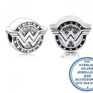 925 Sterling Silver Wonder Woman Pandora Compatible Bead Charm