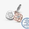 "925 Sterling Silver Dangle Charm Two Tone Enscribed ""Moments spent with you are my Favourite"". Pandora Compatible "