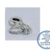 "925 Sterling Silver  Dangle Charm. His and Hers Wedding Ring Set,.Pandora Compatible"